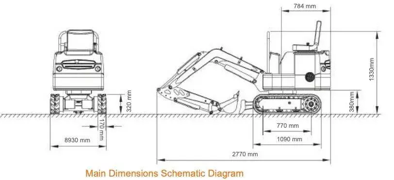 diagram of excavator