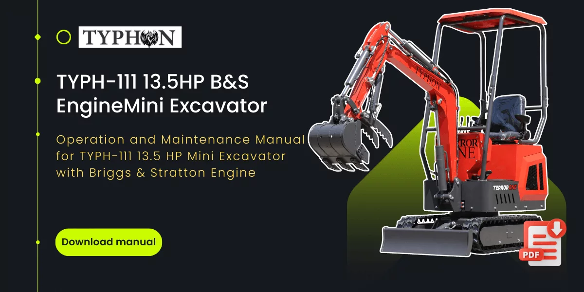 Top Compact & Mini Excavator Diggers- TYPHON Machinery