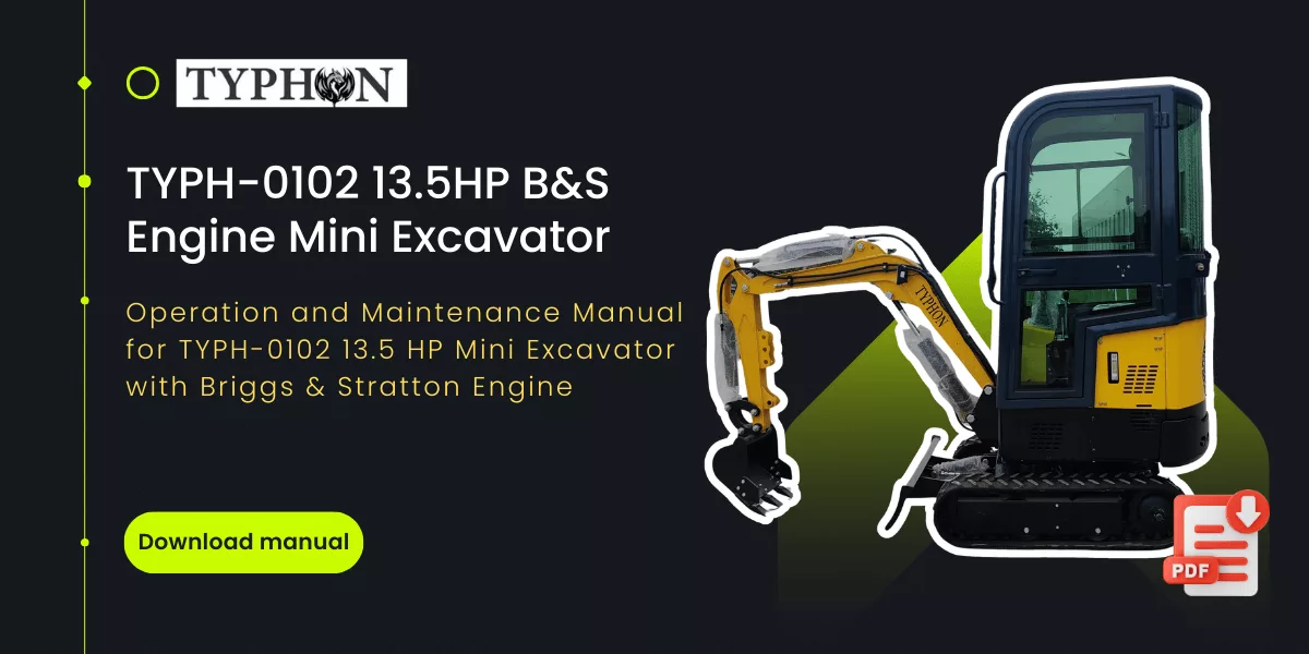 Top Compact & Mini Excavator Diggers- TYPHON Machinery